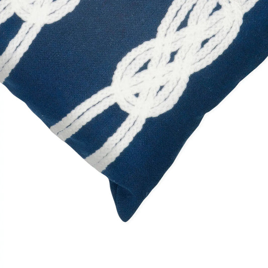 Visions II Double Knot Indoor/Outdoor Pillow, Navy 12"x20"