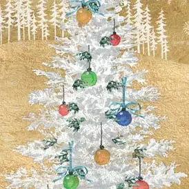 Dinner Napkin, Woodland Tree Gold
