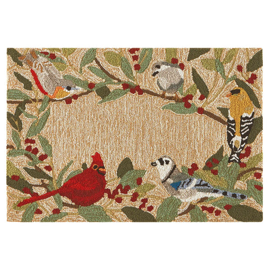 Front porch Bird Border Indoor/Outdoor Rug 1'8"x2"6"