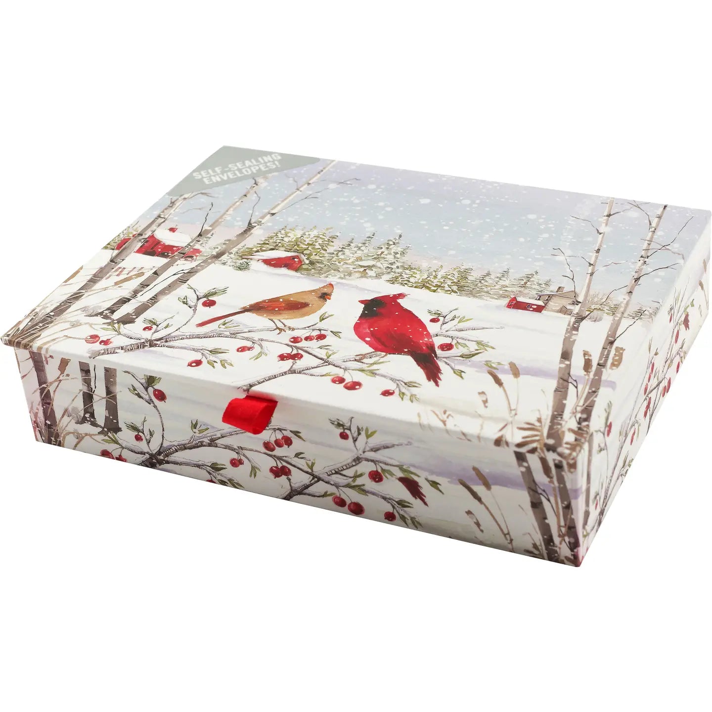 Cardinals in Winter Deluxe Boxed Holiday Cards