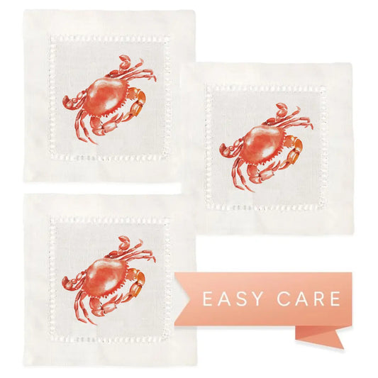 Crab Napkins Hemstitch