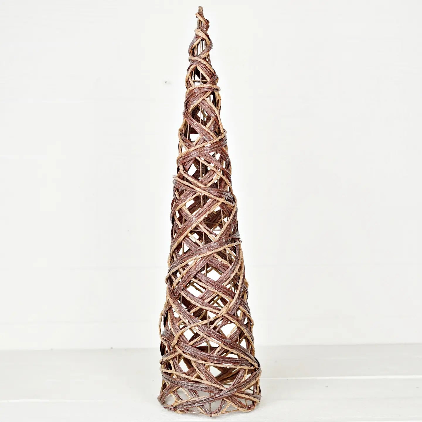 Sparkle Woven faux twig cone tree