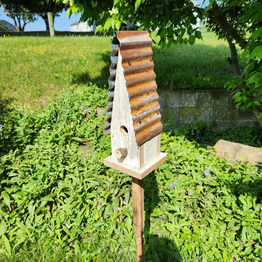 Barnwood Large Church Birdhouse-2' post