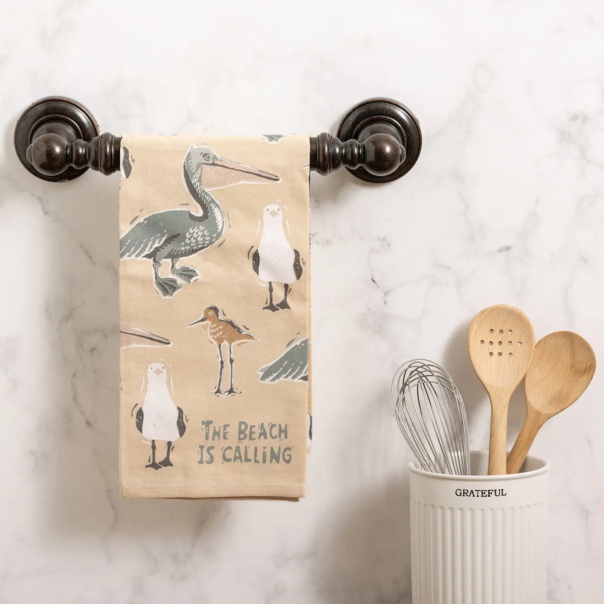 The Beach is Calling kitchen towel