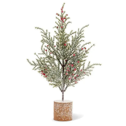 Snowy Pine Tree w/berries