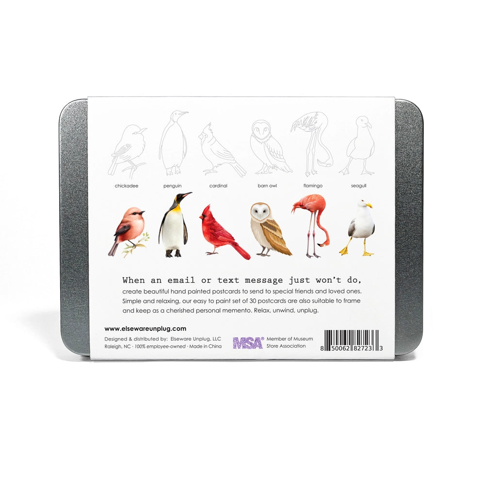 Coloring Postcards-Birds