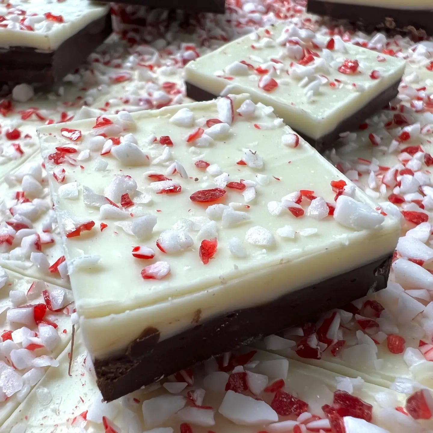 Peppermint Bark Layered Peppermint Snack
