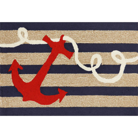 Front porch Anchor Indoor/Outdoor Rug 1'8"x2"6"