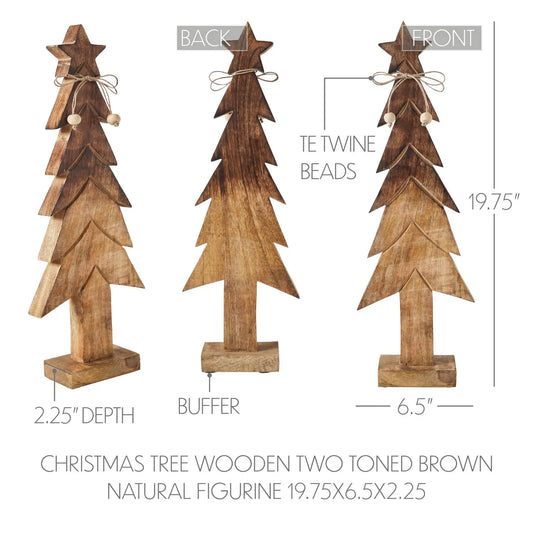 Christmas Tree Wooden Two toned brown
