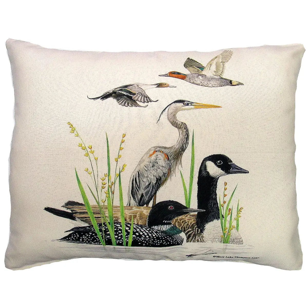 Water Birds Pillow 19X24