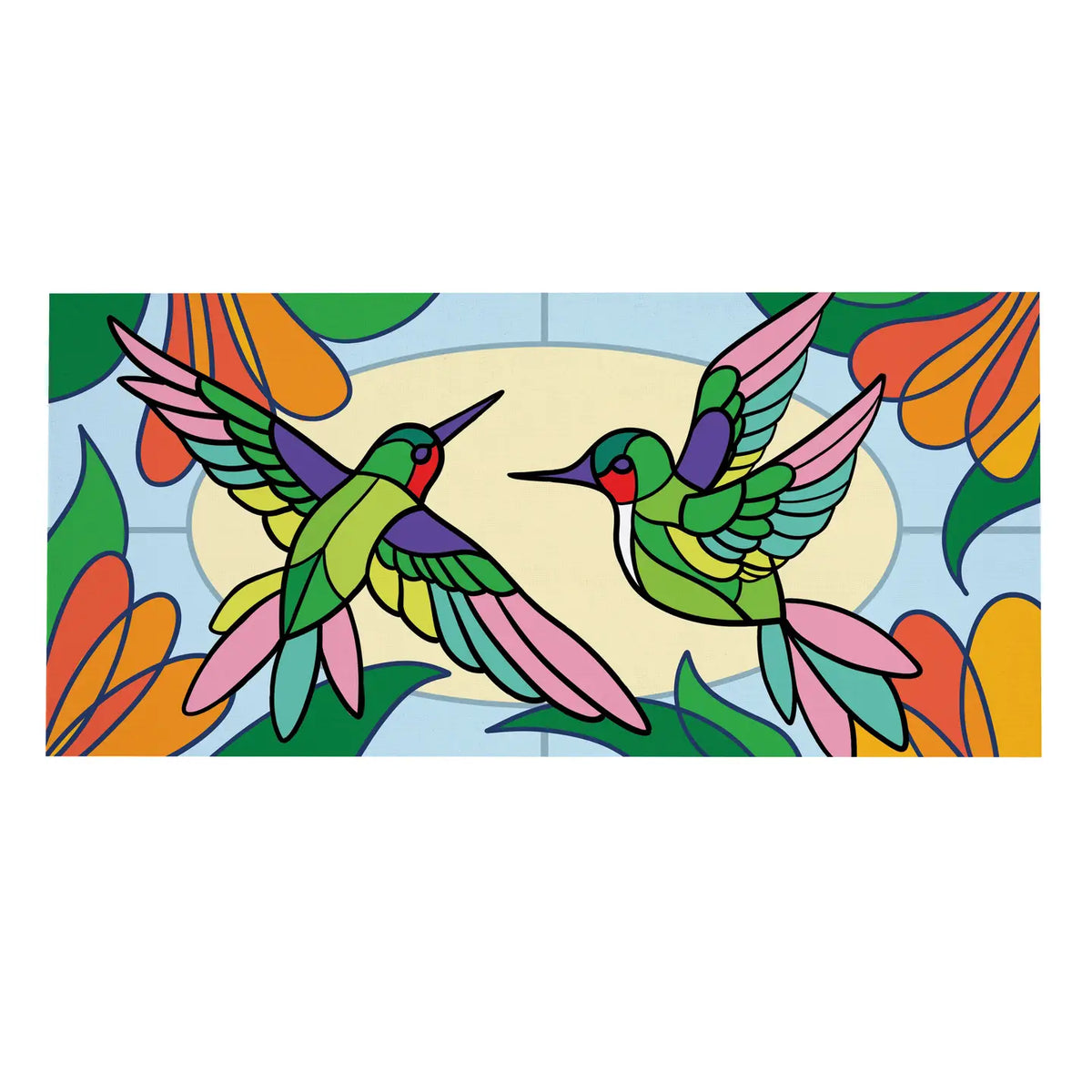 Stained Glass Hummingbirds Sassafras Switch Mat