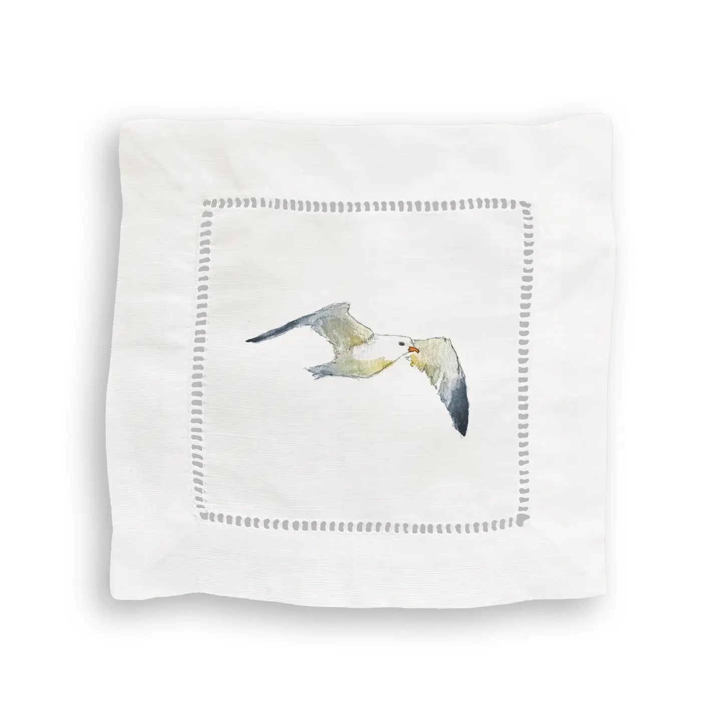 Sea Birds Mixed Linen Cocktail Napkin Set