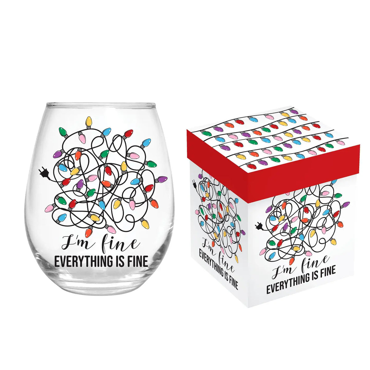 Christmas Vacation Wine Glass Stemless