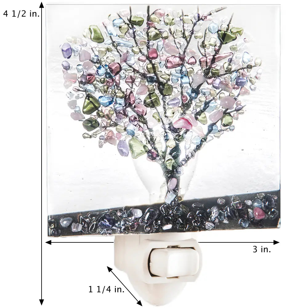 Tree Fused Glass Night Light