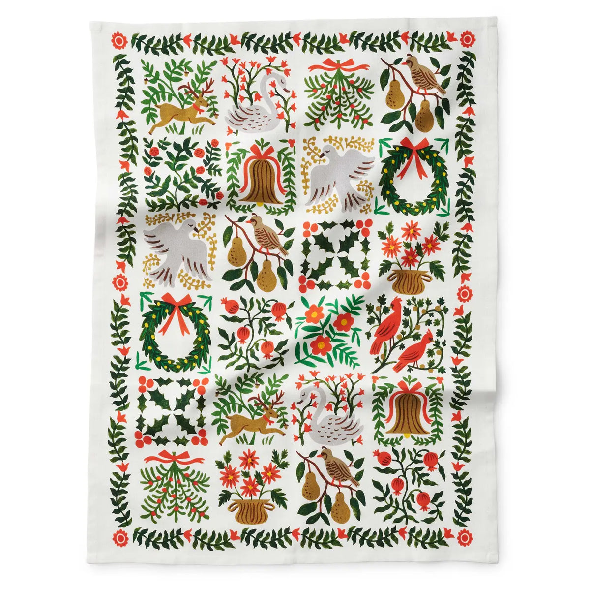 Christmastide Tea towel