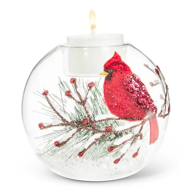 Cardinal on branch ball votive