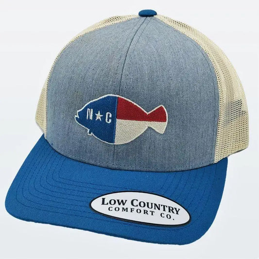 NC Flag Flounder Heather/Ocean Beige Hat