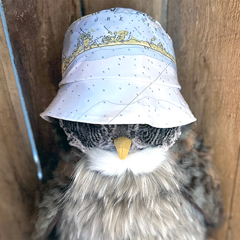 Baby Bucket Hat, Nautical Chart, Portsmouth Island to Beaufort
