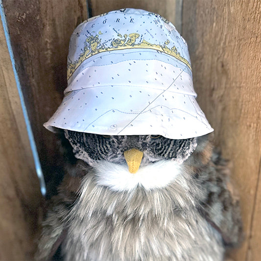 Baby Bucket Hat, Nautical Chart, Portsmouth Island to Beaufort