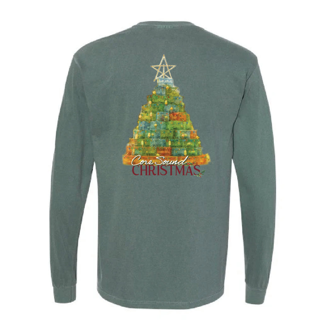 Core Sound Christmas, LS Tee, Blue Spruce