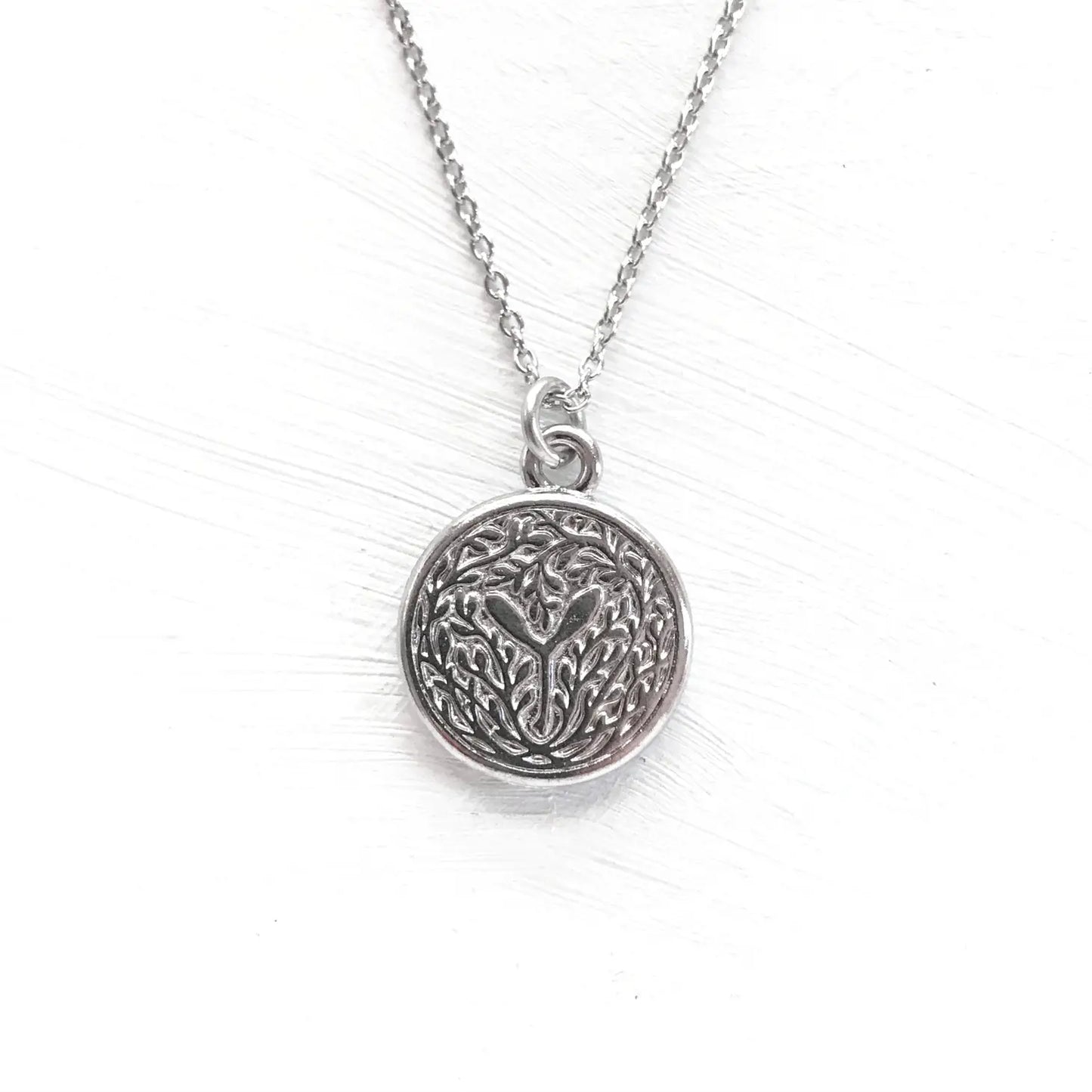 Chickadee Silver Necklace 18"