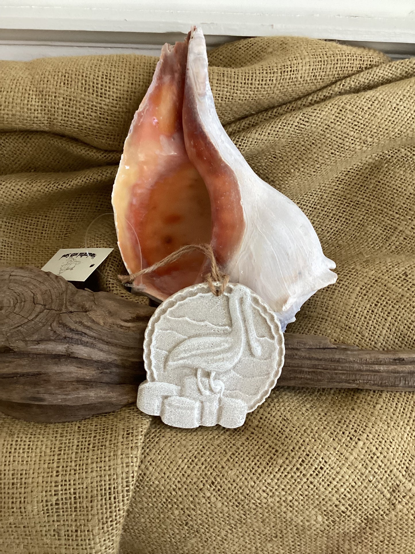 Pelican Sitting on the Dock Sand Ornament