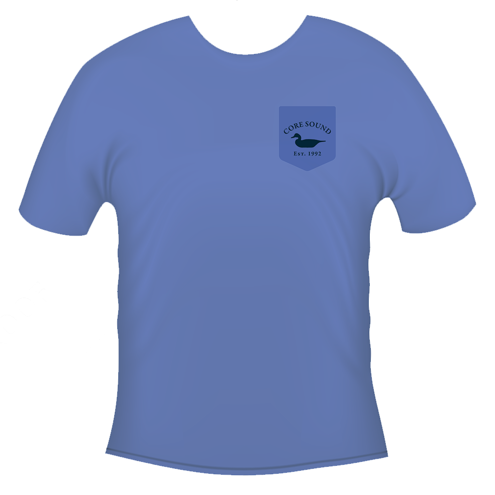 T-Shirt DE Map Outline, Flo Blue SS
