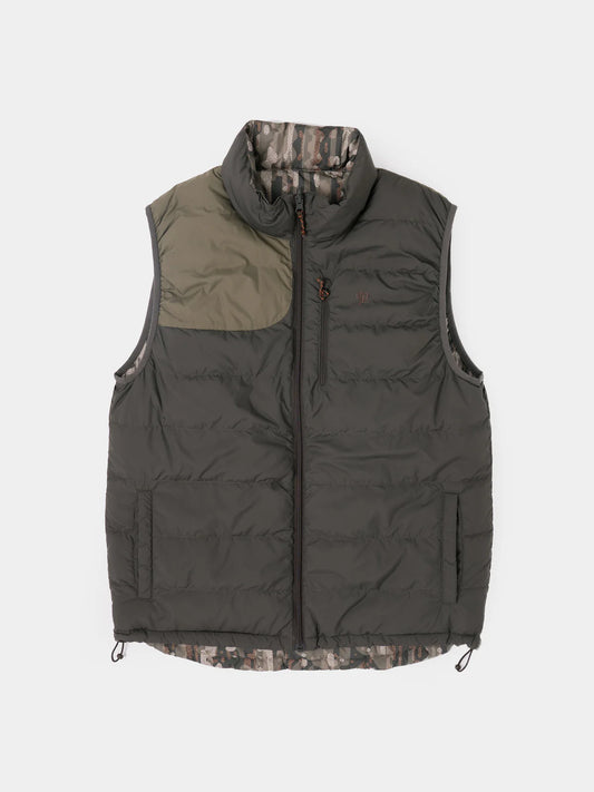 Dry Down Reversible Vest - Raven/Woodland
