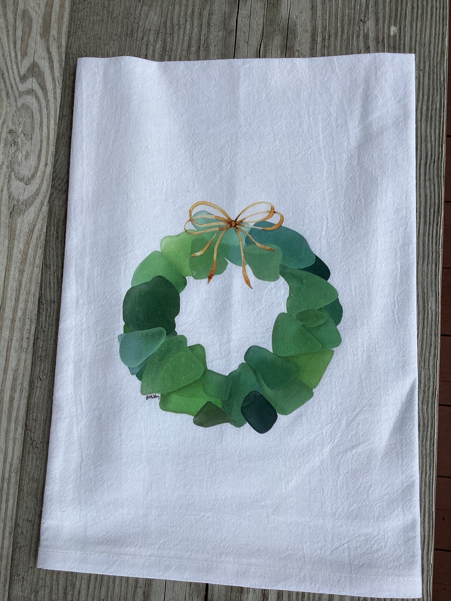 Christmas Sea Glass Wreath