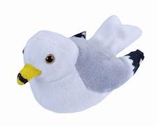Audubon II Ring Billed Gull Stuffed Animal With Sound - 5"