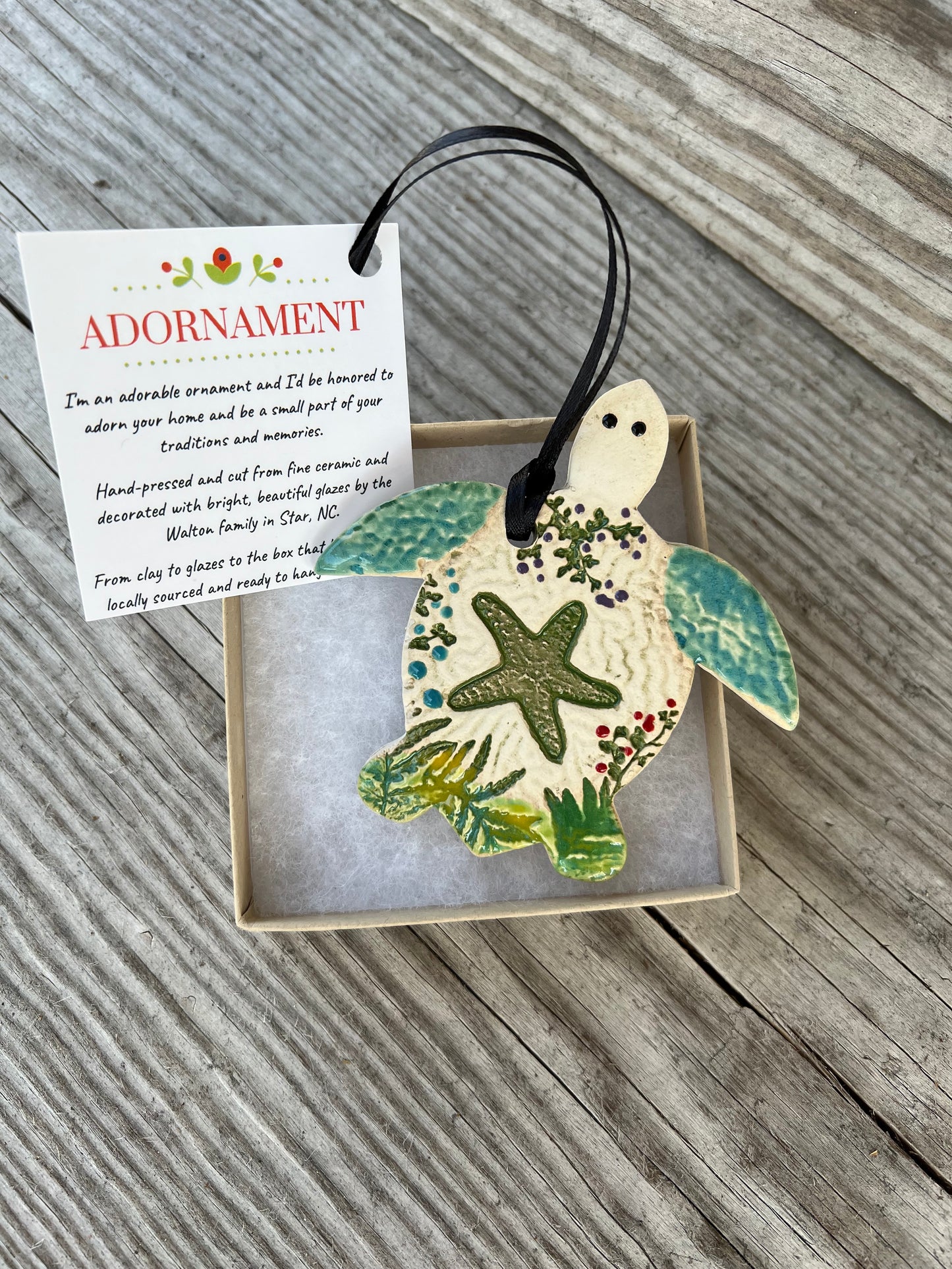 Sea Turtle Pottery - Ornament