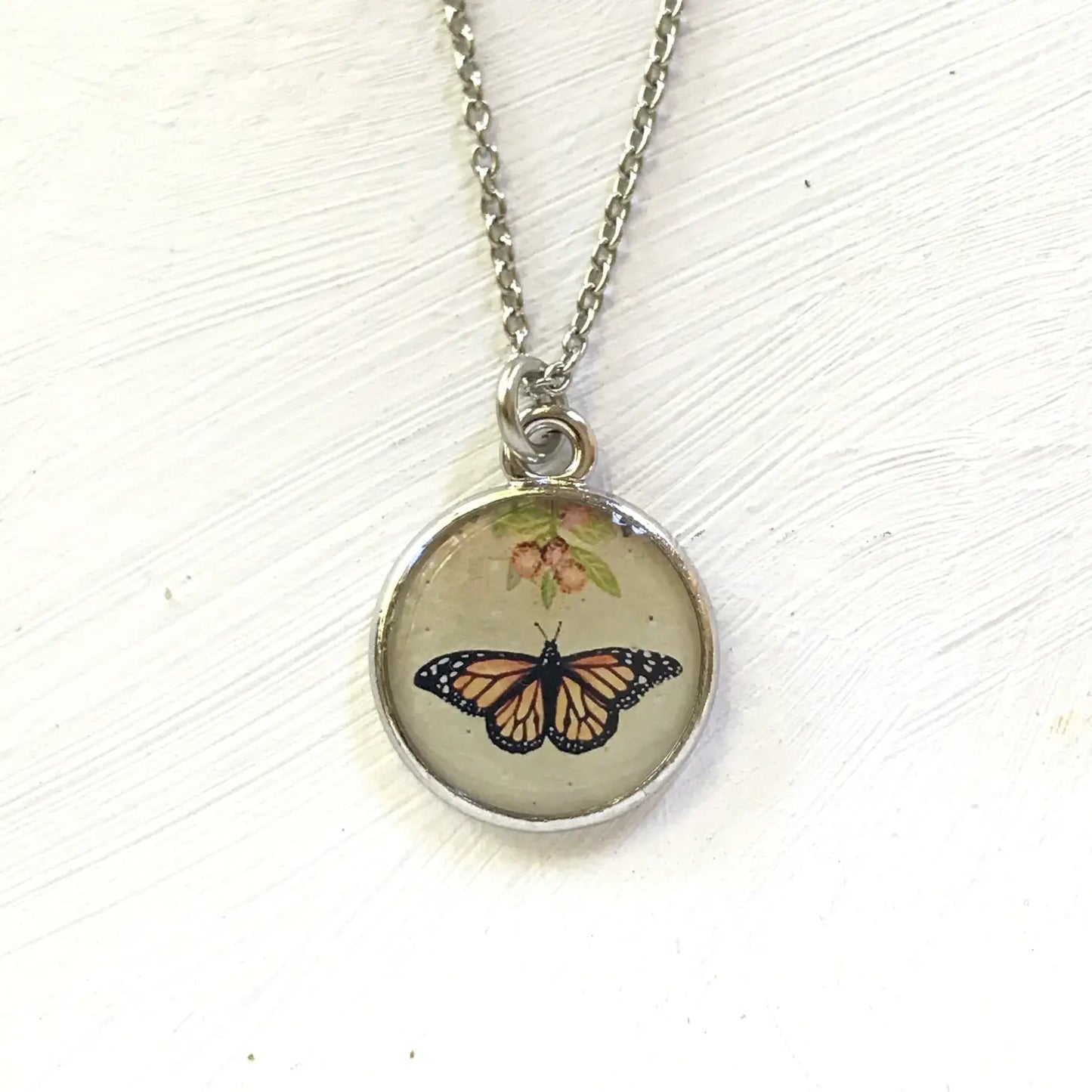 Monarch Silver Necklace 18"