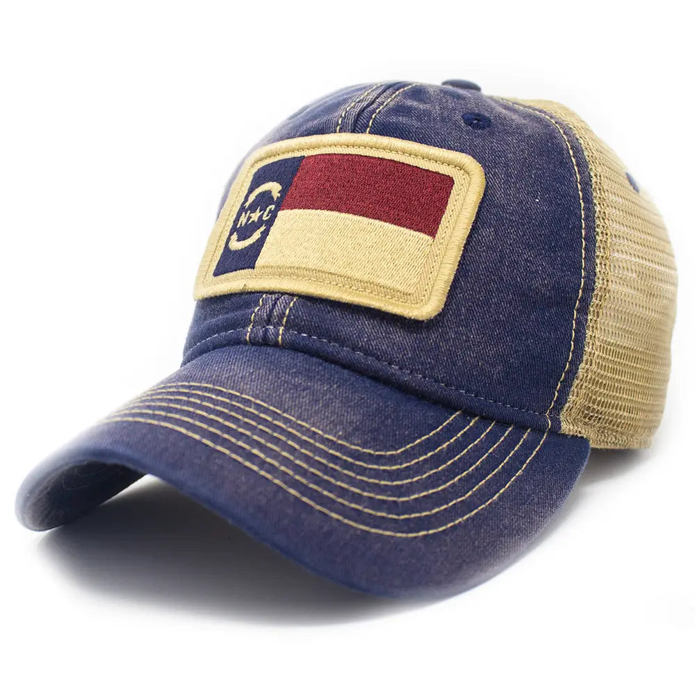 North Carolina Flag Patch Trucker Hat