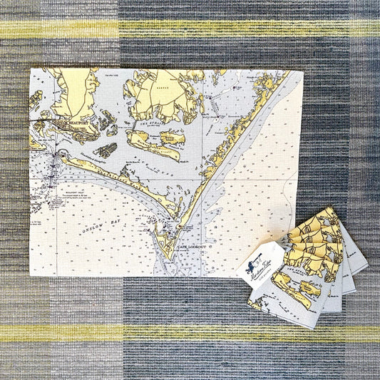 Canvas Placemat, Nautical, Portsmouth Island to Beaufort