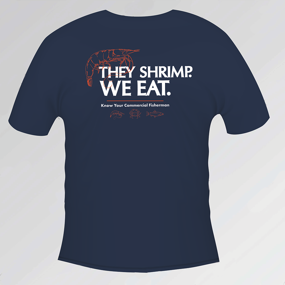 T-Shirts They Shrimp - We Eat Navy