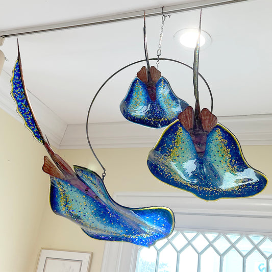 SH "Stingray Collection" Fused Glass and Copper