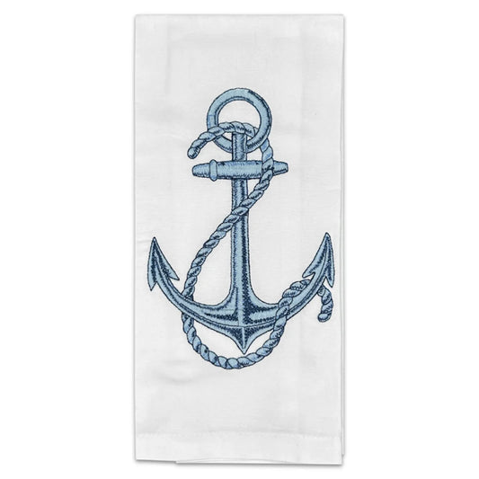 Anchor Tea Towel Embroidered