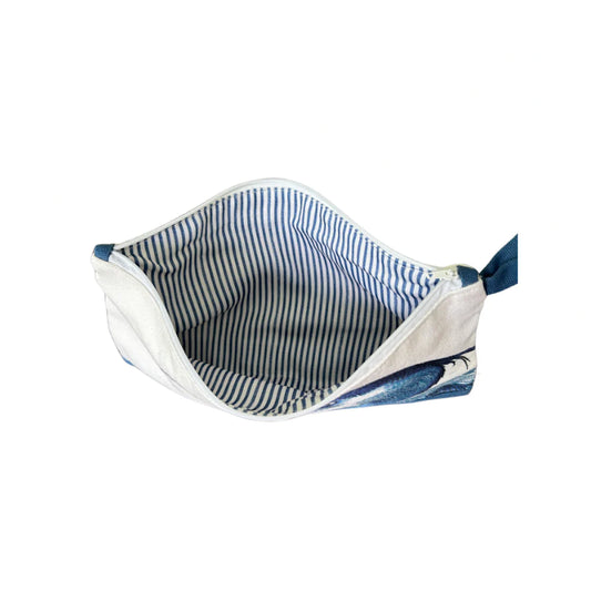 Blue Crab Wristlet Clutch Bag