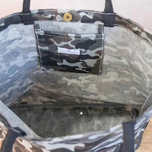 Camo Tote Bag Green/Brown 20x14x6