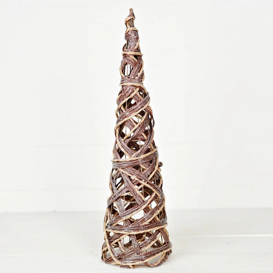 Sparkle woven faux twig cone tree