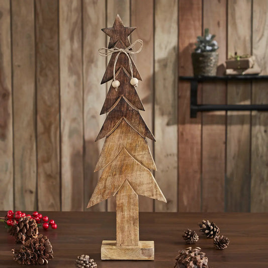Christmas Tree Wooden Two toned brown