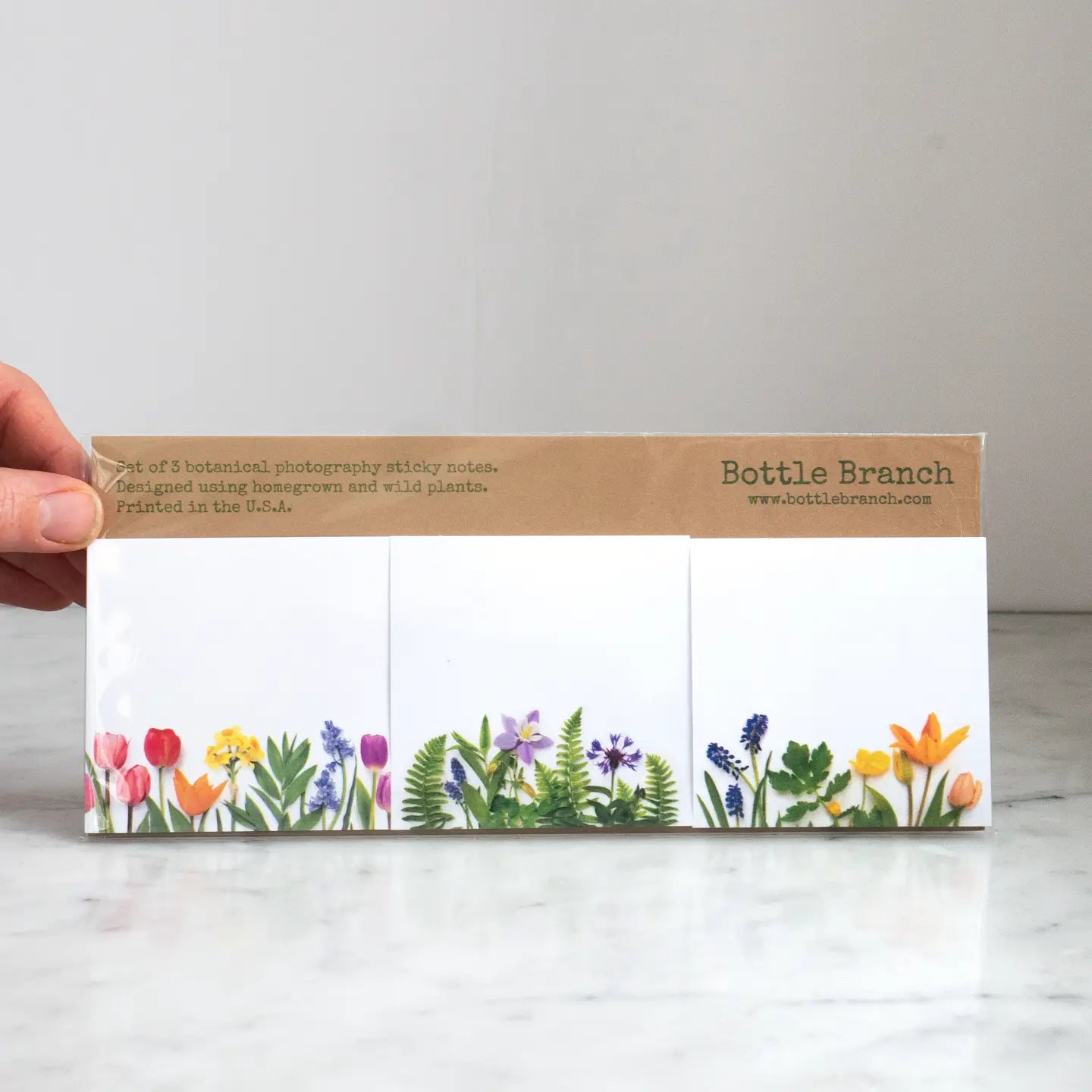 Sticky Notes - 3 Pack Colorful Spring Flowers