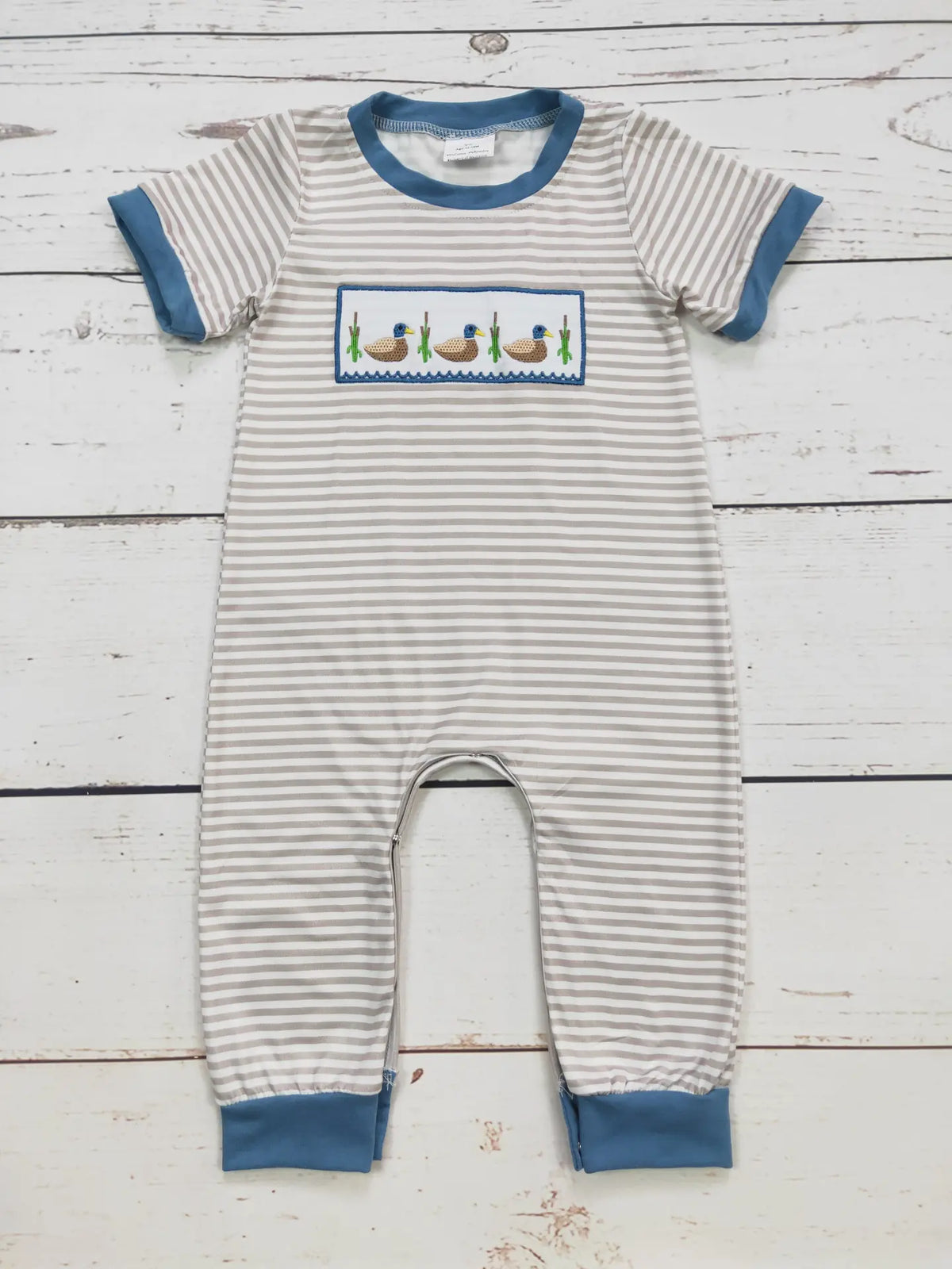 Baby Boy Duck Applique Onesie