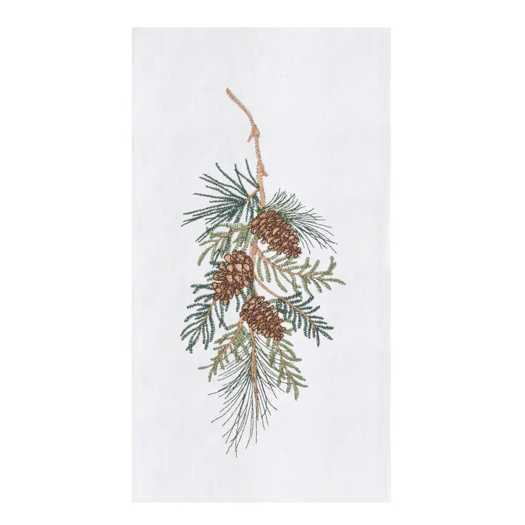 Christmas Pinecone Swag Kitchen Towel