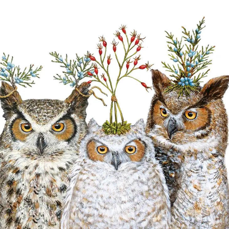 Cocktail Napkins, Holiday Hoot