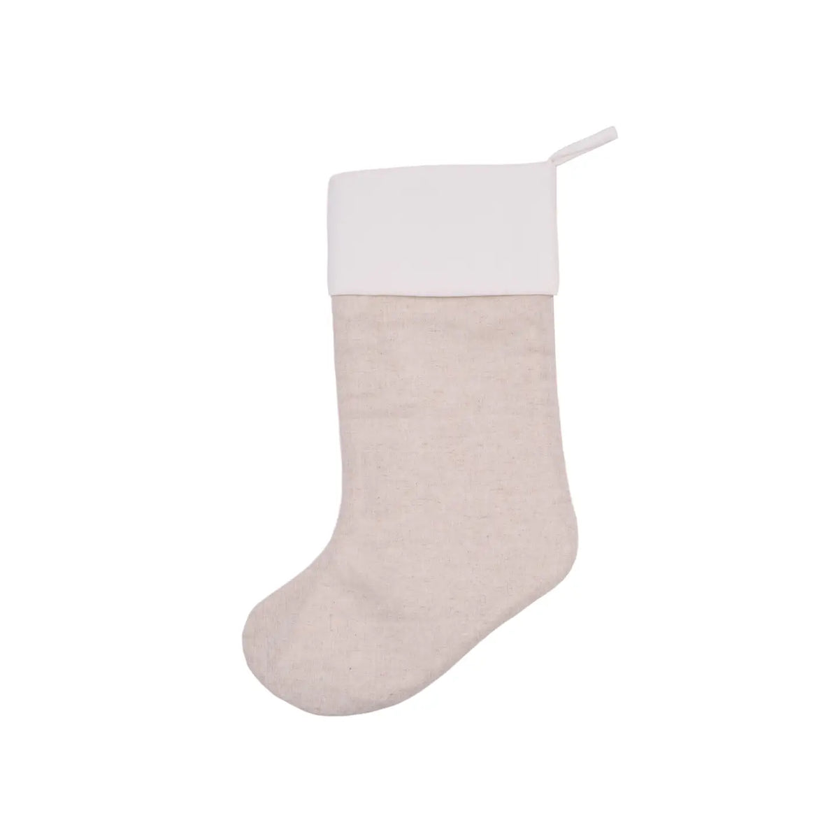 Blue Heron Embroidered Linen Stocking