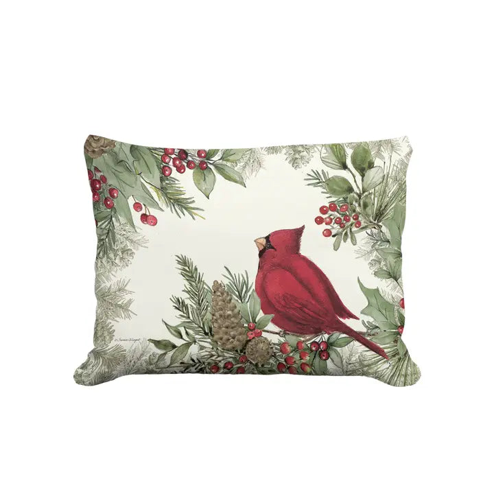 Cardinal & Berries 19x24 Pillow