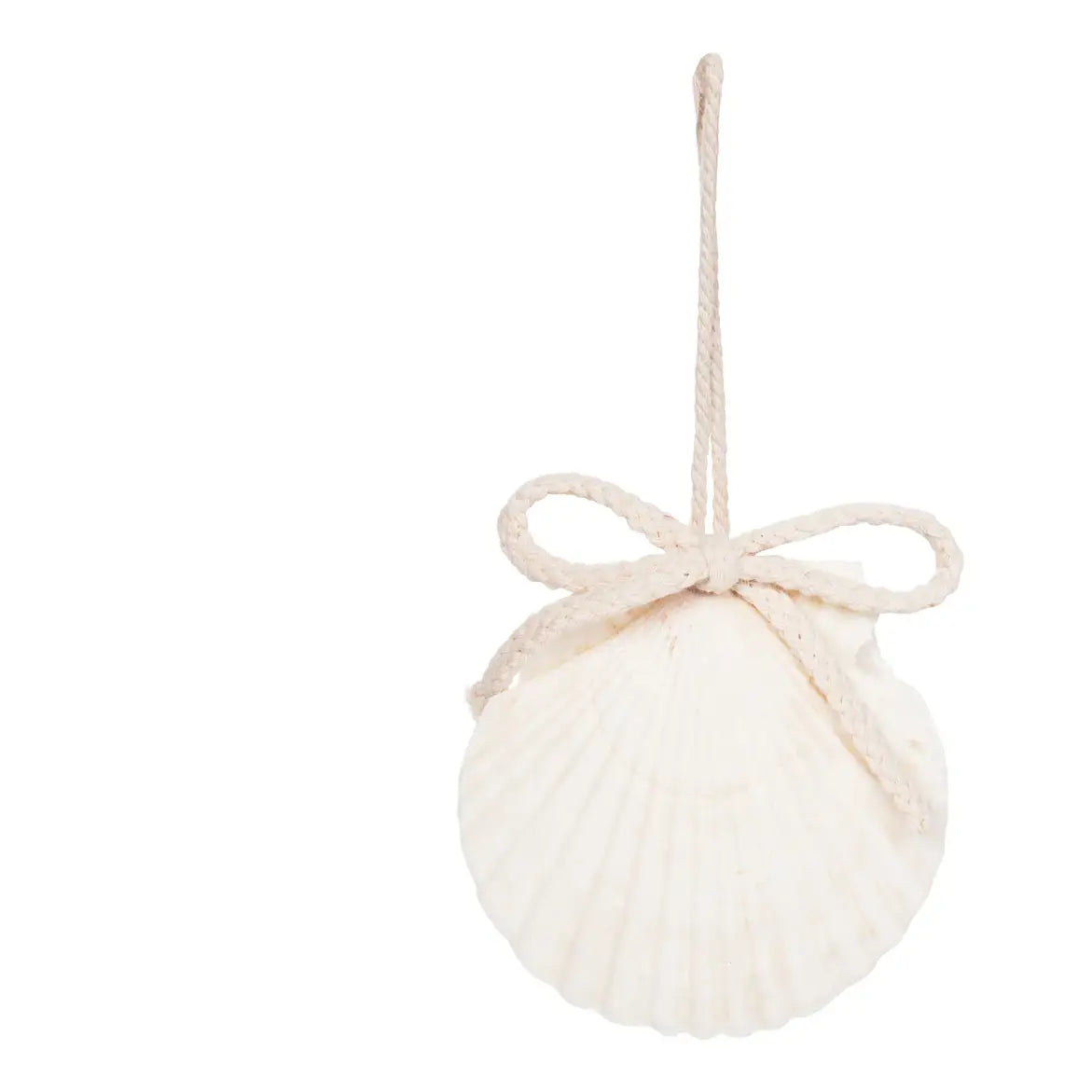 Christmas Shell & Bow Coastal Ornament