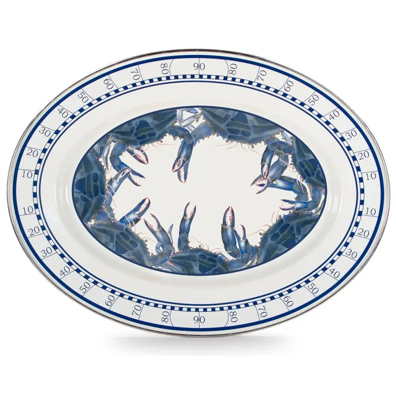 Blue Crab Oval Platter