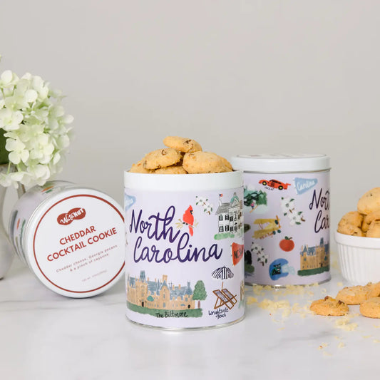 NC Gift Tin Cheddar Cocktail Shortbread Cookies